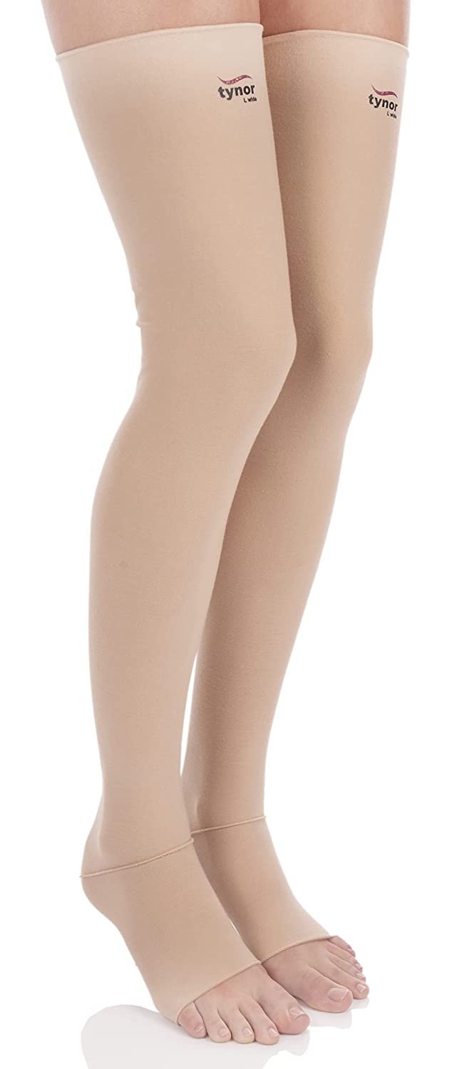 Tynor Compression Garment Leg Mid Thigh Open Toe (Pair) Knee, Calf