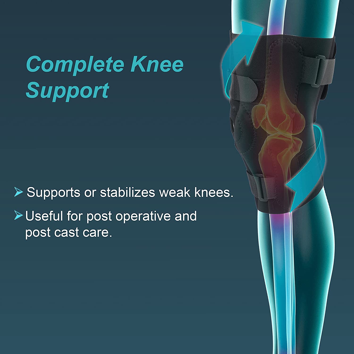 Tynor R.O.M Knee Brace 22/56CM Knee, Calf & Thigh Support (Universal –  Fishman Healthcare